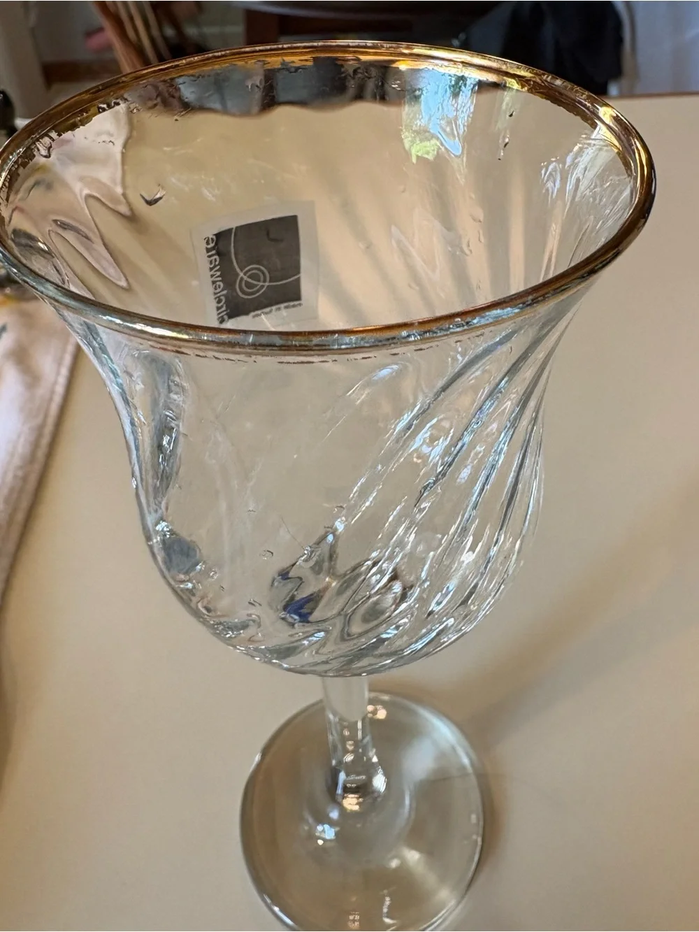 Circleware Gold-Rim Crystal Wine Glass - Clear replacement